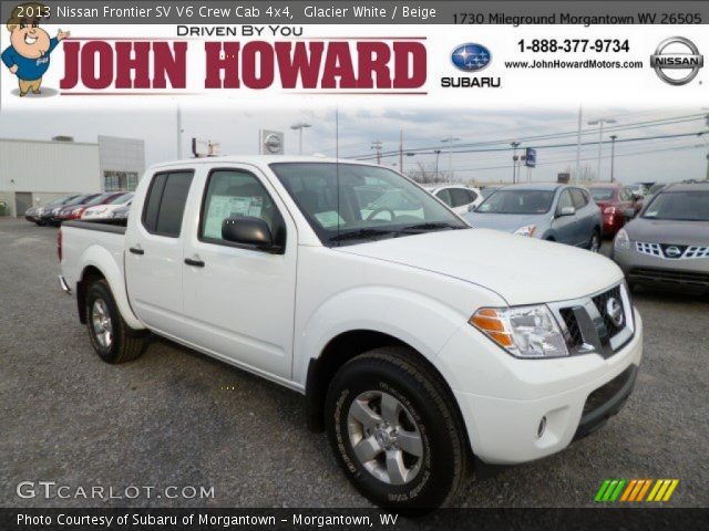 2013 Nissan Frontier SV V6 Crew Cab 4x4 in Glacier White