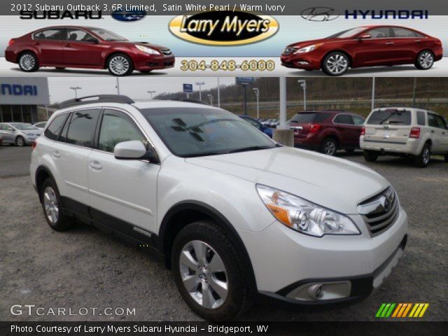 2012 Subaru Outback 3.6R Limited in Satin White Pearl