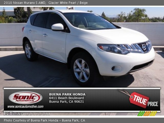 2010 Nissan Murano S AWD in Glacier White Pearl
