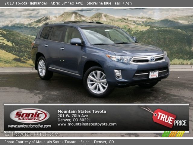 2013 Toyota Highlander Hybrid Limited 4WD in Shoreline Blue Pearl