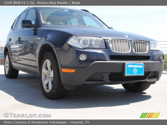 2008 BMW X3 3.0si in Monaco Blue Metallic