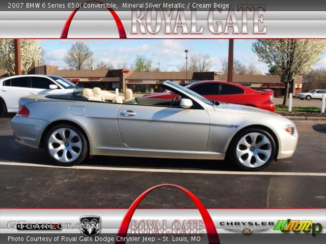 2007 BMW 6 Series 650i Convertible in Mineral Silver Metallic