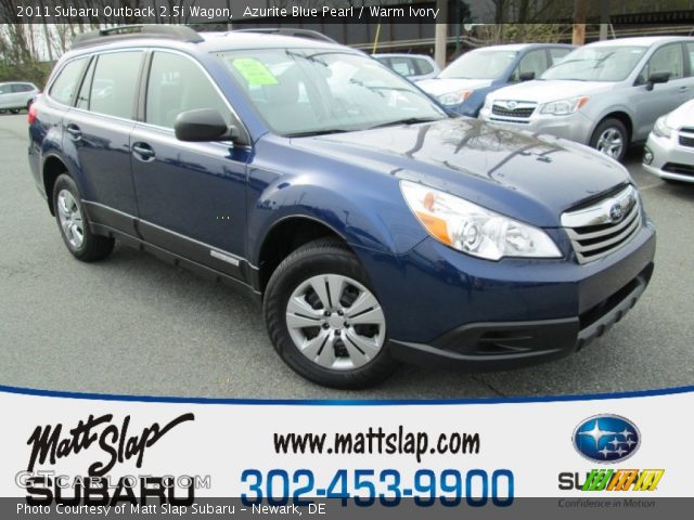 2011 Subaru Outback 2.5i Wagon in Azurite Blue Pearl