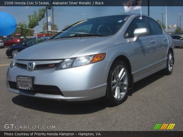 2008 Honda Civic Si Sedan in Alabaster Silver Metallic