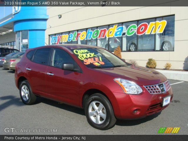 2010 Nissan Rogue S AWD 360 Value Package in Venom Red