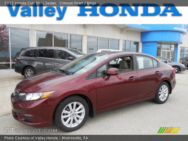 2012 Honda Civic EX-L Sedan in Crimson Pearl