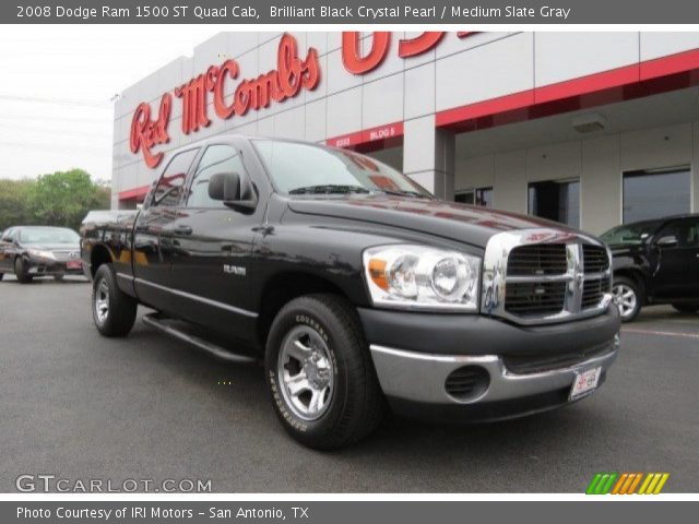 2008 Dodge Ram 1500 ST Quad Cab in Brilliant Black Crystal Pearl