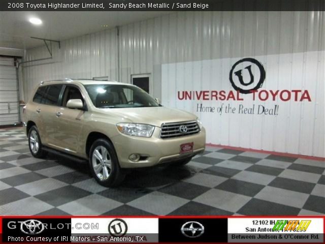 2008 Toyota Highlander Limited in Sandy Beach Metallic