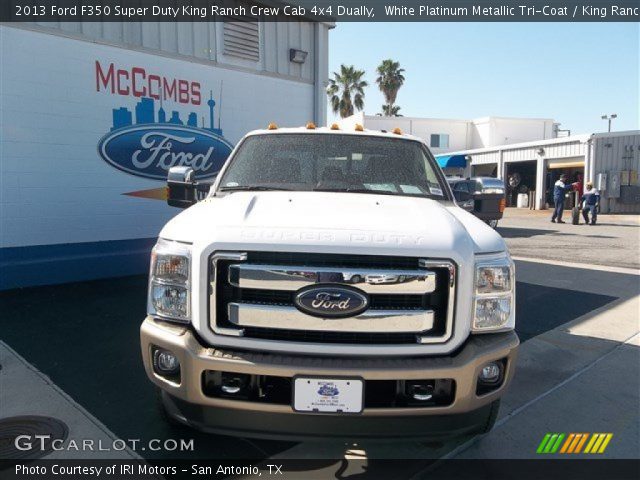 2013 Ford F350 Super Duty King Ranch Crew Cab 4x4 Dually in White Platinum Metallic Tri-Coat