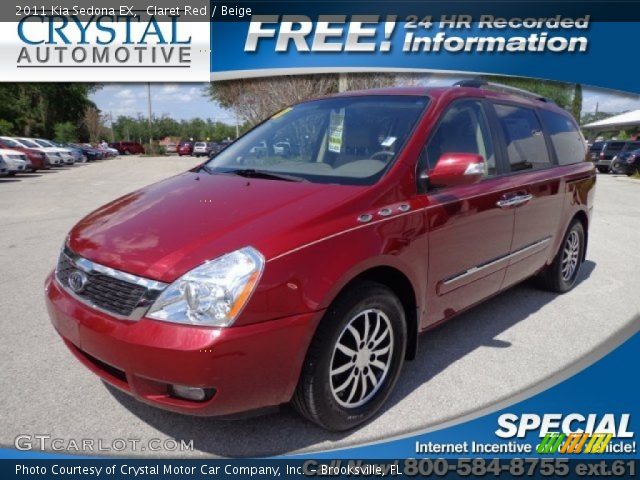 2011 Kia Sedona EX in Claret Red