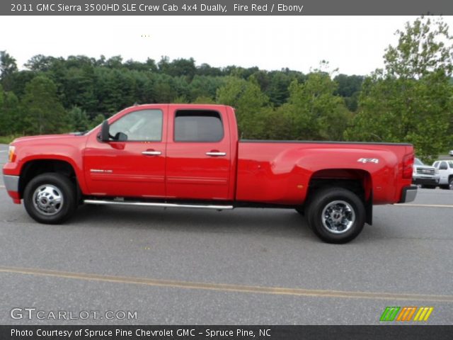 2011 GMC Sierra 3500HD SLE Crew Cab 4x4 Dually in Fire Red