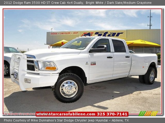 2012 Dodge Ram 3500 HD ST Crew Cab 4x4 Dually in Bright White