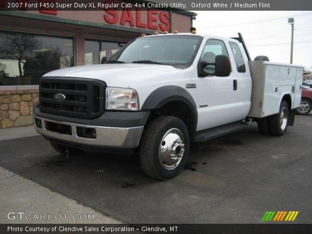 2007 Ford F450 Super Duty XL Regular Cab 4x4 Chassis Utility in Oxford White