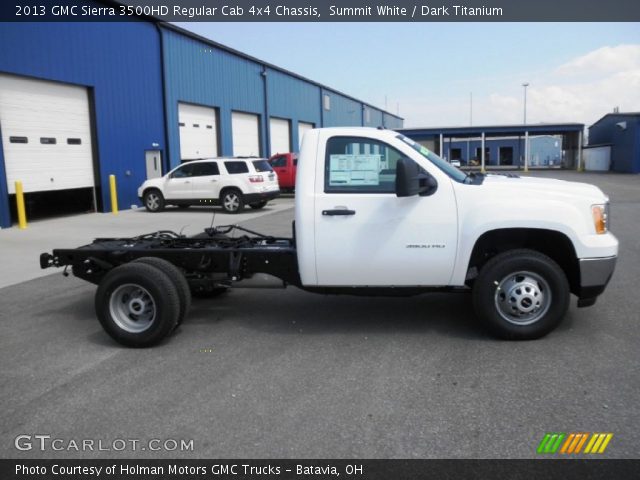 2013 GMC Sierra 3500HD Regular Cab 4x4 Chassis in Summit White