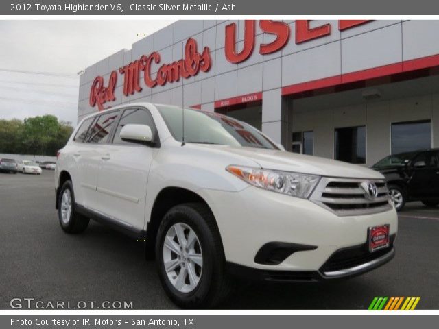 2012 Toyota Highlander V6 in Classic Silver Metallic