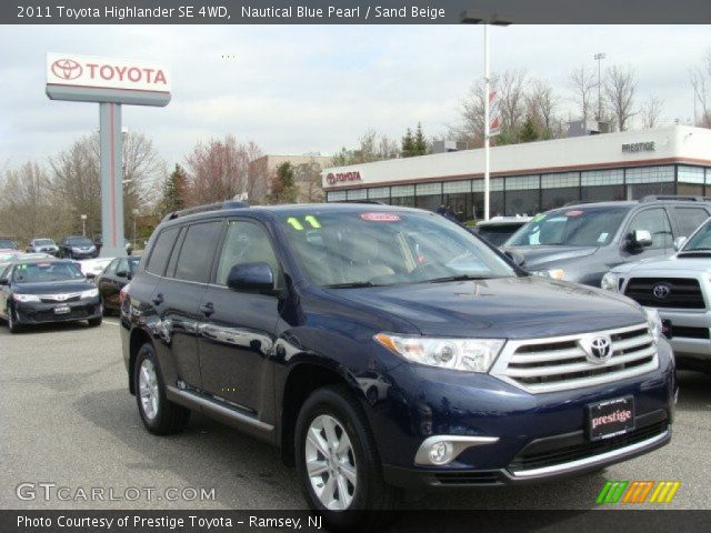 2011 Toyota Highlander SE 4WD in Nautical Blue Pearl