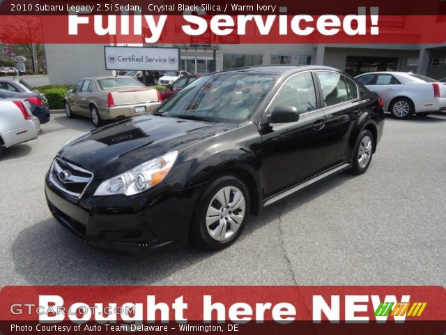 2010 Subaru Legacy 2.5i Sedan in Crystal Black Silica