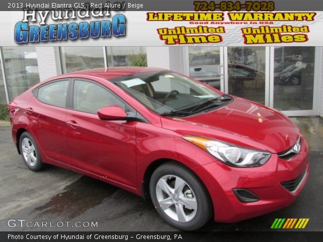 2013 Hyundai Elantra GLS in Red Allure