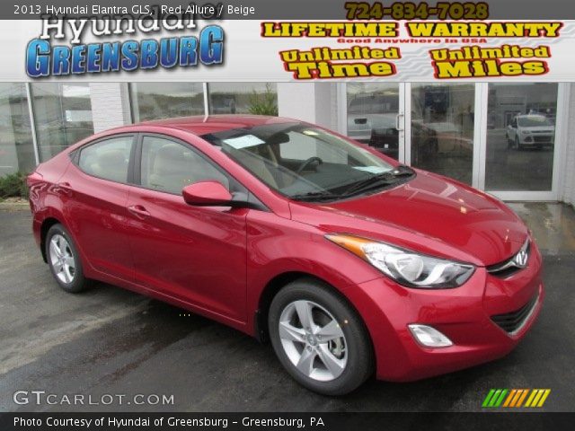 2013 Hyundai Elantra GLS in Red Allure