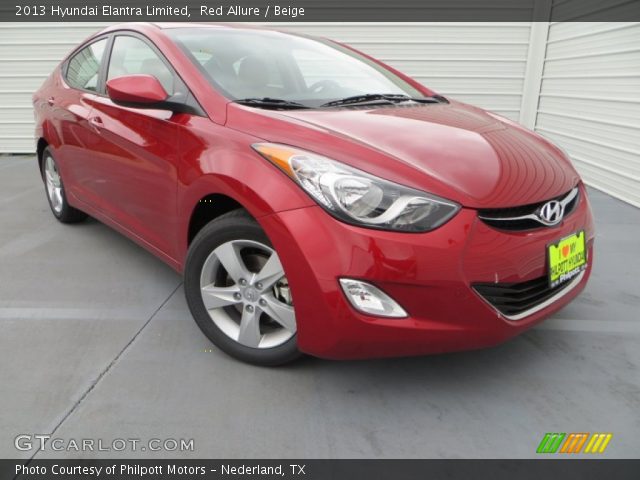 2013 Hyundai Elantra Limited in Red Allure