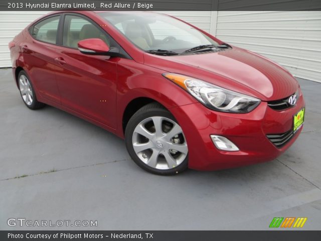 2013 Hyundai Elantra Limited in Red Allure