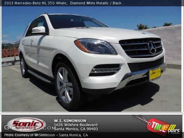 2013 Mercedes-Benz ML 350 4Matic in Diamond White Metallic