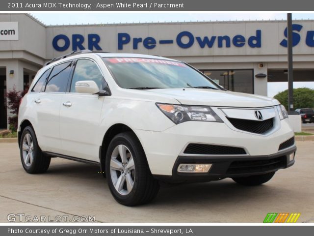 2011 Acura MDX Technology in Aspen White Pearl