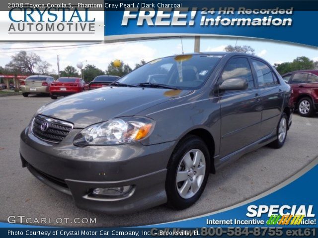 2008 Toyota Corolla S in Phantom Gray Pearl