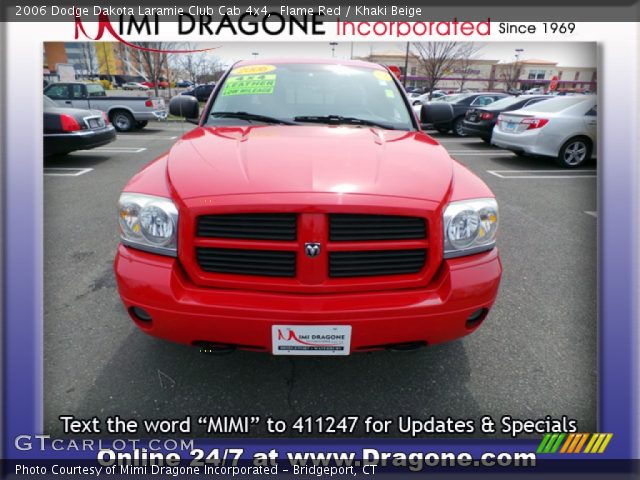 2006 Dodge Dakota Laramie Club Cab 4x4 in Flame Red