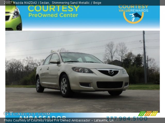 2007 Mazda MAZDA3 i Sedan in Shimmering Sand Metallic