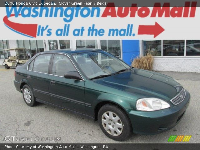 2000 Honda Civic LX Sedan in Clover Green Pearl