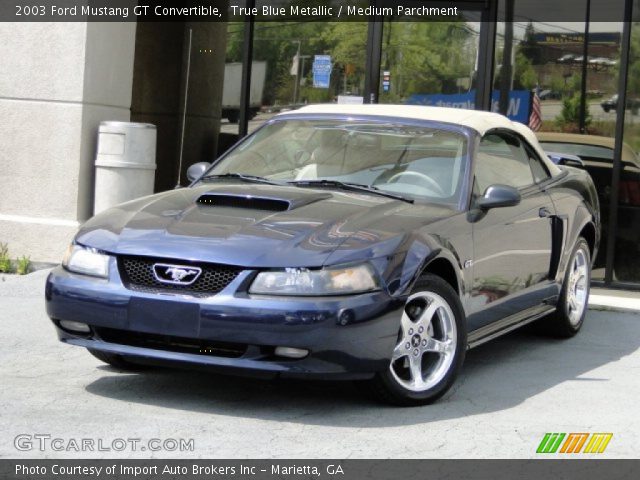 2003 Ford Mustang GT Convertible in True Blue Metallic