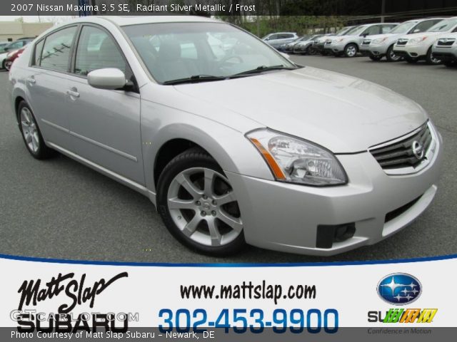 2007 Nissan Maxima 3.5 SE in Radiant Silver Metallic