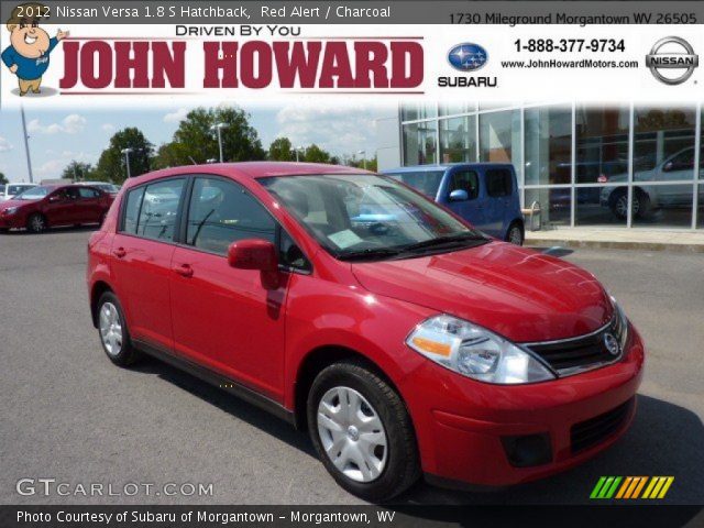 2012 Nissan Versa 1.8 S Hatchback in Red Alert