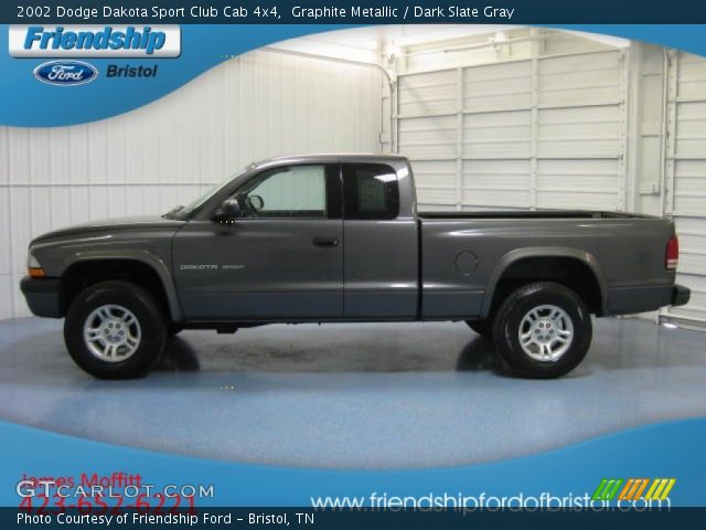 2002 Dodge Dakota Sport Club Cab 4x4 in Graphite Metallic