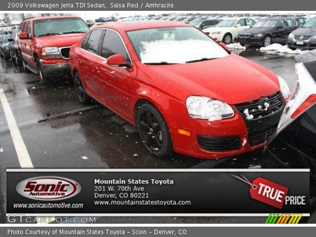 2009 Volkswagen Jetta TDI Sedan in Salsa Red