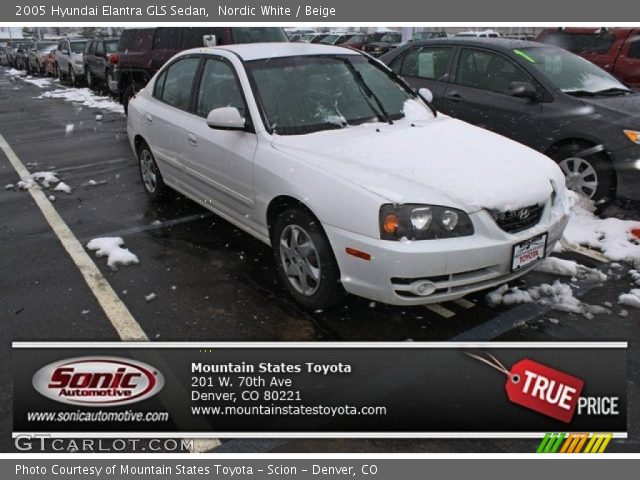 2005 Hyundai Elantra GLS Sedan in Nordic White