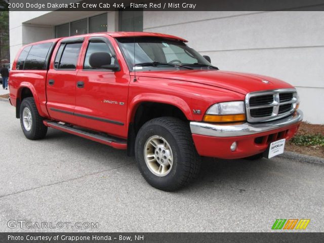 2000 Dodge Dakota SLT Crew Cab 4x4 in Flame Red