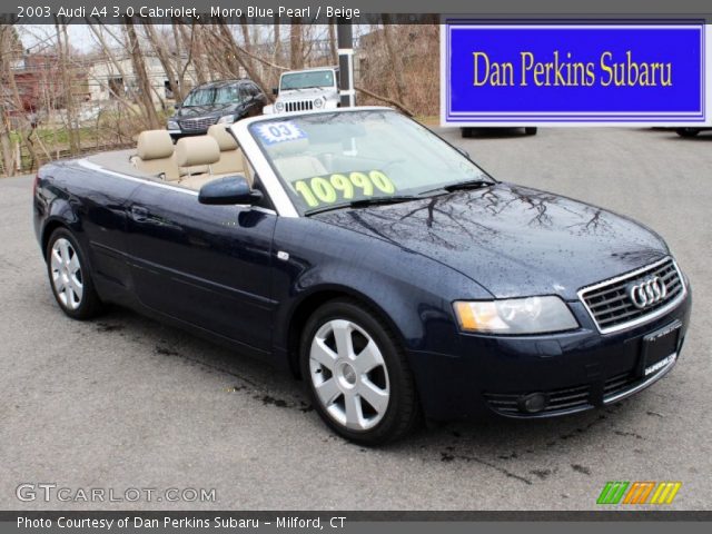 2003 Audi A4 3.0 Cabriolet in Moro Blue Pearl
