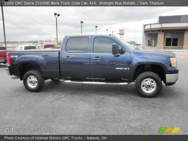 2009 GMC Sierra 2500HD Work Truck Crew Cab 4x4 in Midnight Blue Metallic