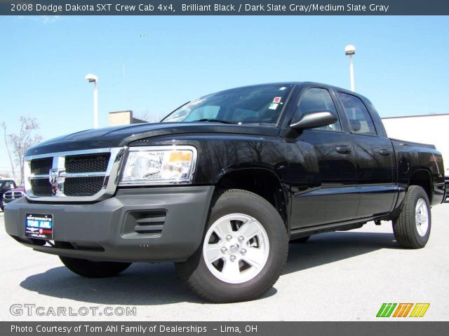 2008 Dodge Dakota SXT Crew Cab 4x4 in Brilliant Black