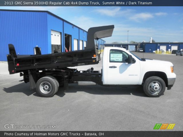 2013 GMC Sierra 3500HD Regular Cab 4x4 Dump Truck in Summit White