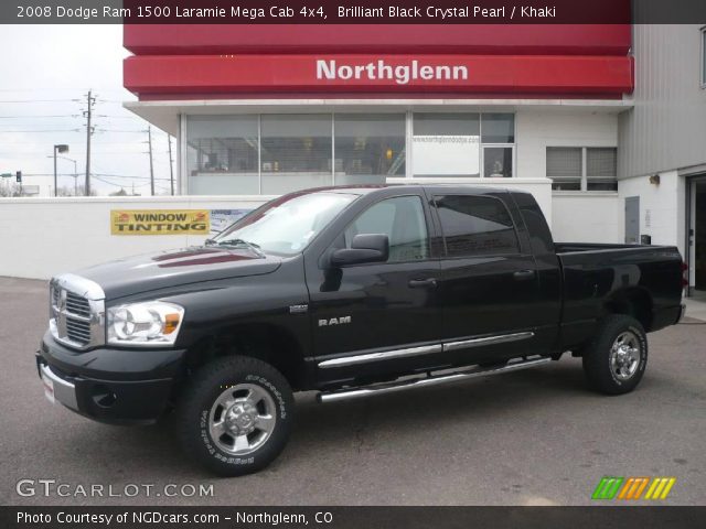 2008 Dodge Ram 1500 Laramie Mega Cab 4x4 in Brilliant Black Crystal Pearl