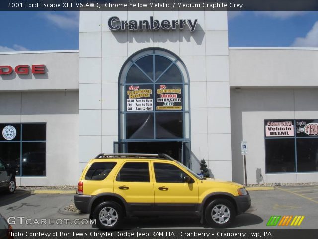 2001 Ford Escape XLT V6 4WD in Chrome Yellow Metallic