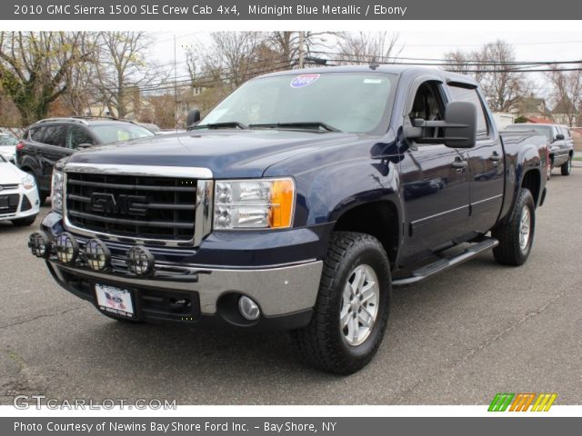 2010 GMC Sierra 1500 SLE Crew Cab 4x4 in Midnight Blue Metallic