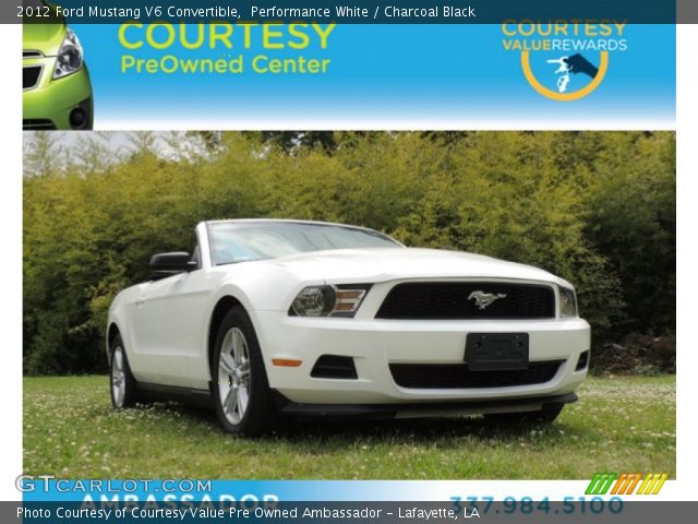 2012 Ford Mustang V6 Convertible in Performance White