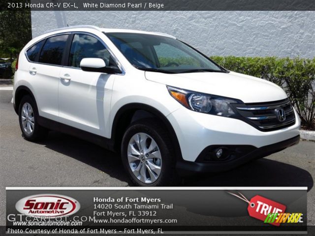 2013 Honda CR-V EX-L in White Diamond Pearl