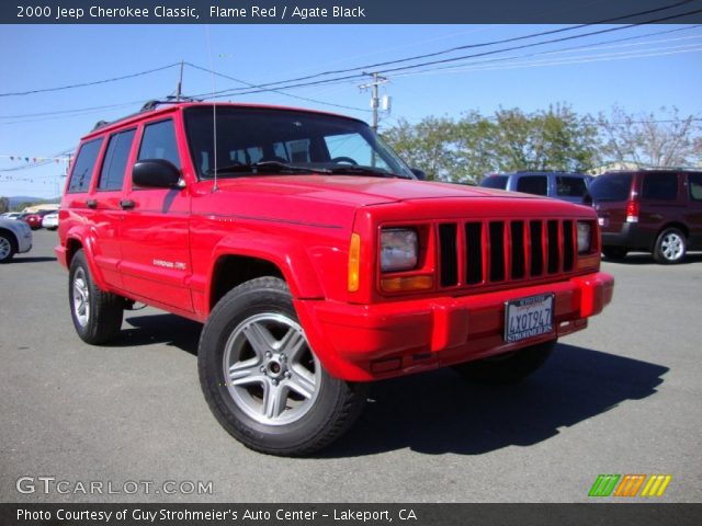 2000 Jeep Cherokee Classic in Flame Red