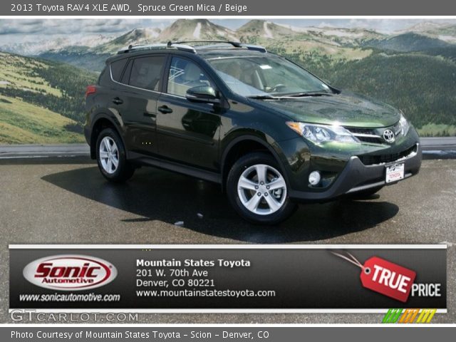 2013 Toyota RAV4 XLE AWD in Spruce Green Mica