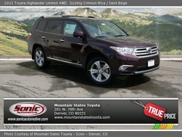 2013 Toyota Highlander Limited 4WD in Sizzling Crimson Mica